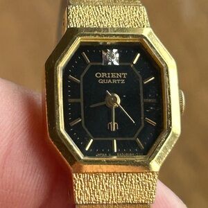 Orient Women's Vintage Rare Gold Tone Watch E45818Z-42 BJ